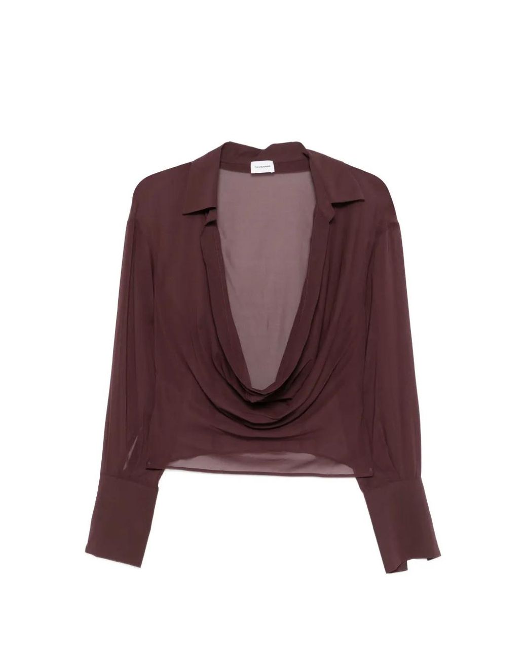 ANDAMANE Purple Cowl Neck Shirt