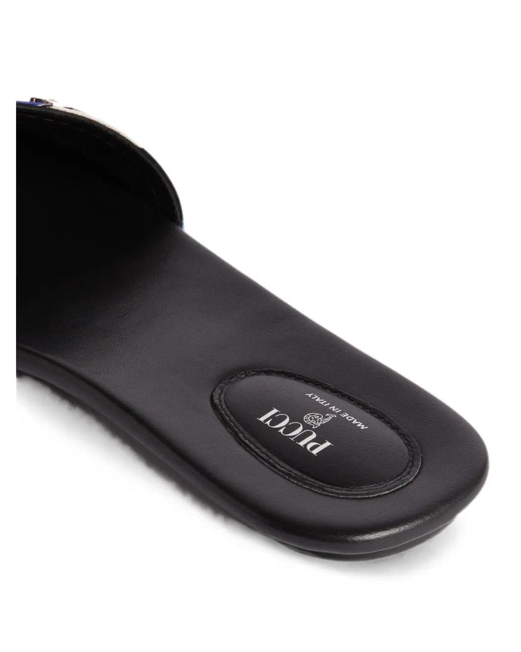 Emilio Pucci Blue Iride-Print Slides
