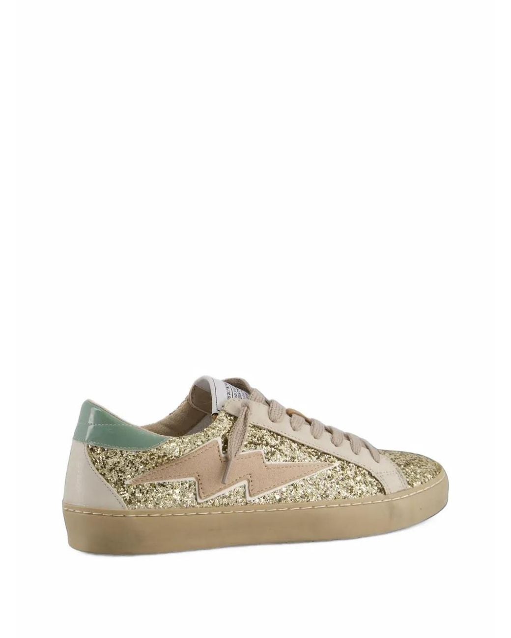 Corina Yellow Retro3 Glitter Lightning-Bolt Sneakers