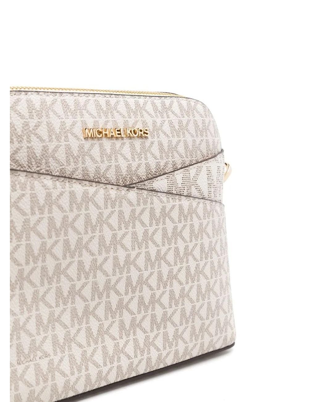MICHAEL Michael Kors Natural Monogram-Pattern Crossbody Bag