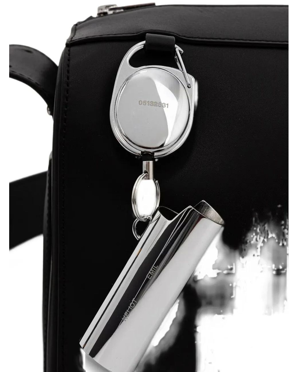 HELIOT EMIL Black Lighter-Detail Leather Tote Bag