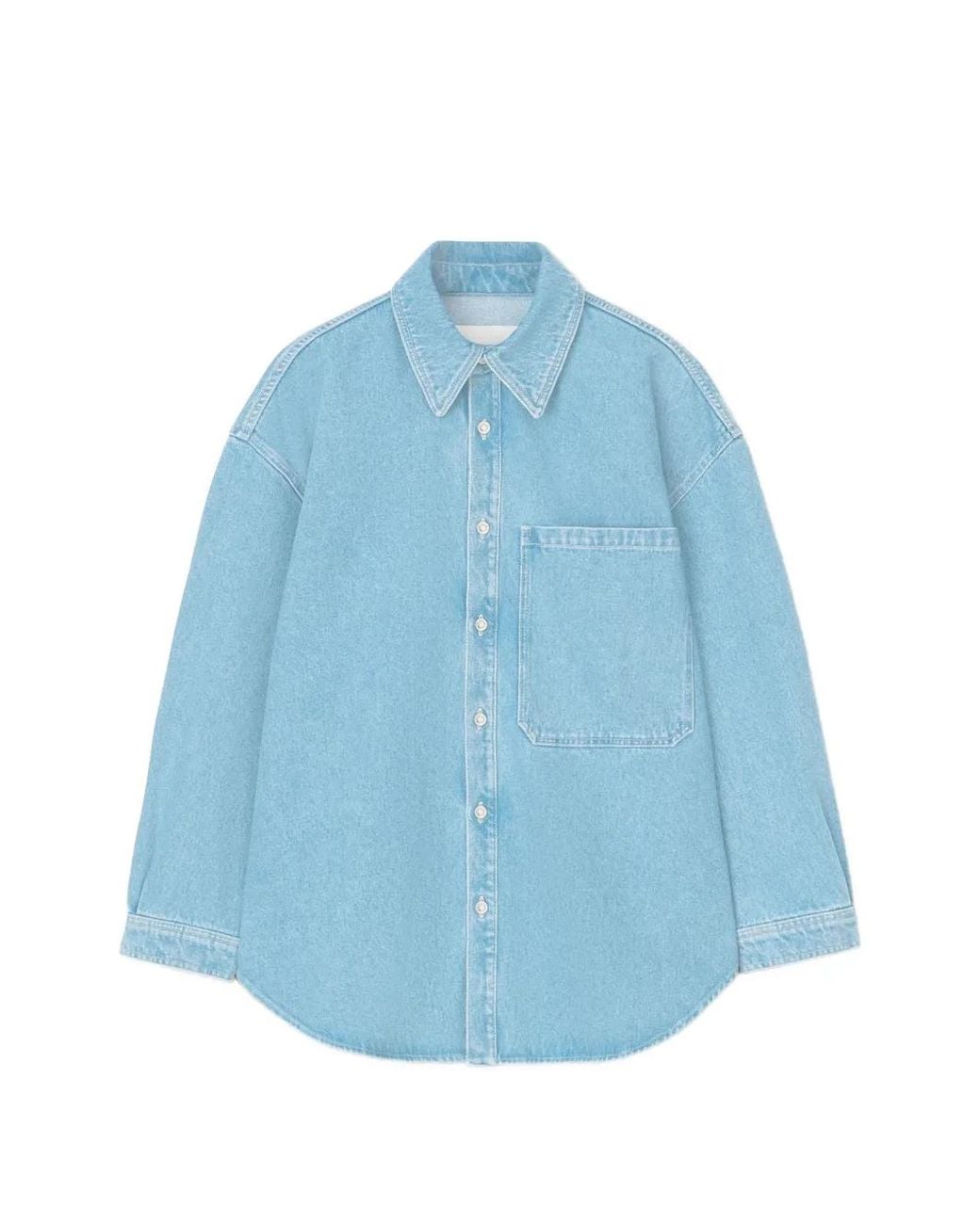 Nanushka Blue Pocket Denim Shirt