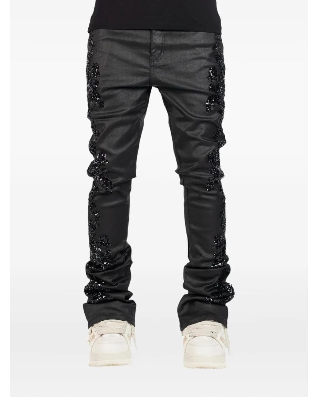 Guapi Motor GUAPI Sequin-Embellished Jeans in Black for Men | Lyst UK