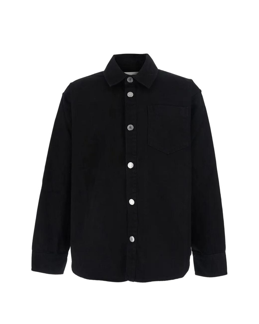 AMI Black Ami De Coeur Denim Shirt for men