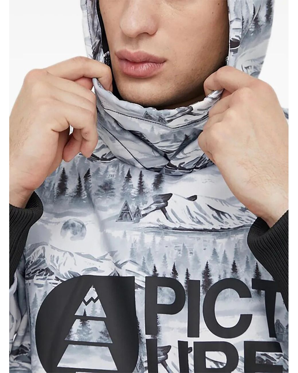 Picture Gray Park Tech Graphic-Print Hoodie for men