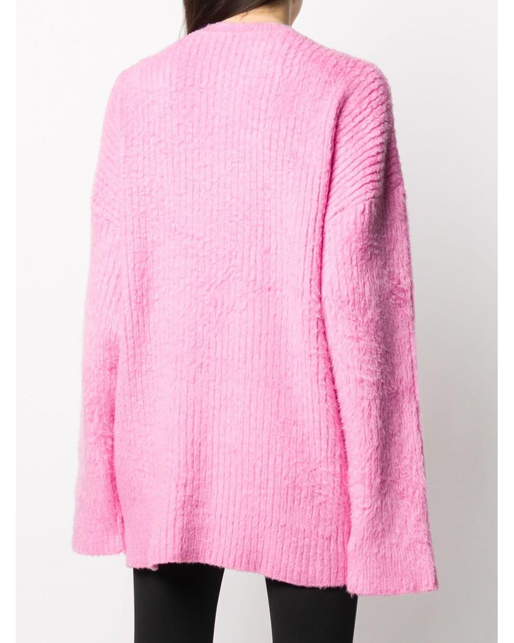 Balenciaga Cotton Fuzzy Logo Sweatshirt 