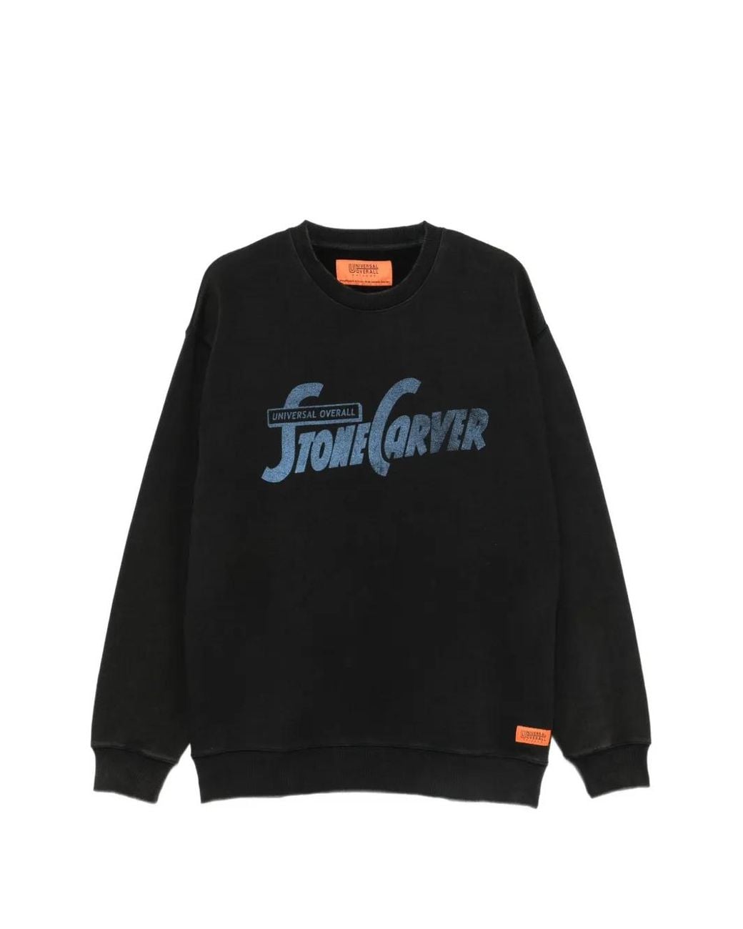 Universal Overall Black Stone Carver Logo-Print Sweatshirt for men