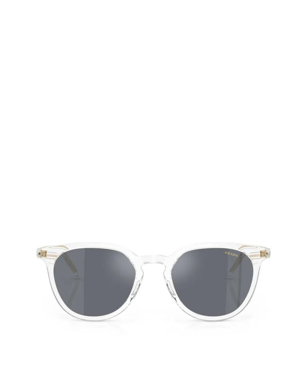 Prada Gray Transparent Phantos-Frame Sunglasses for men