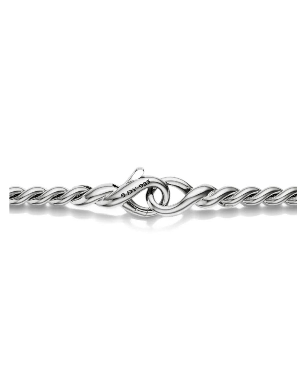 David Yurman White Sculpted Cable Chain Necklace for men