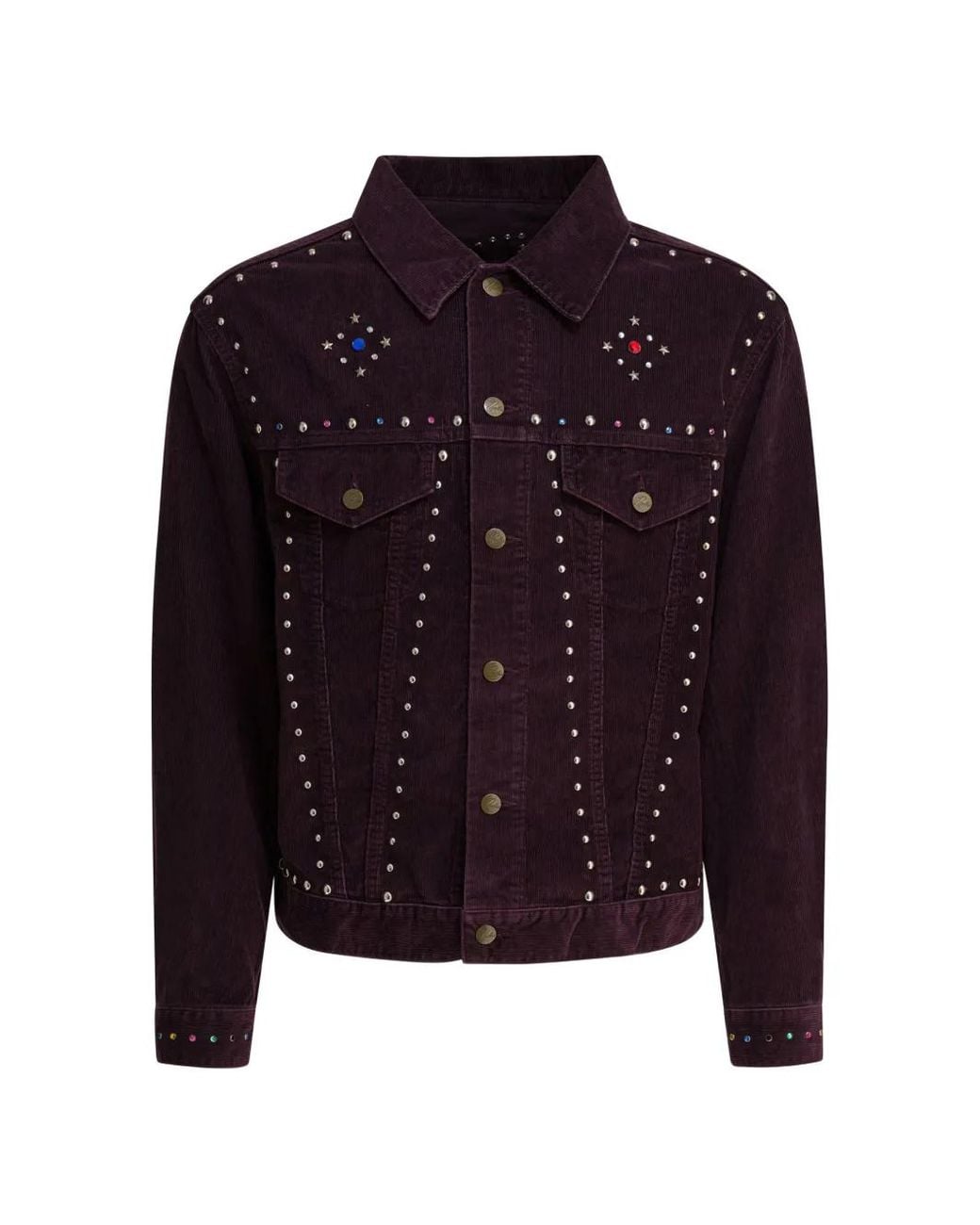 Needles Blue Stud-Embellished Corduroy Jacket for men