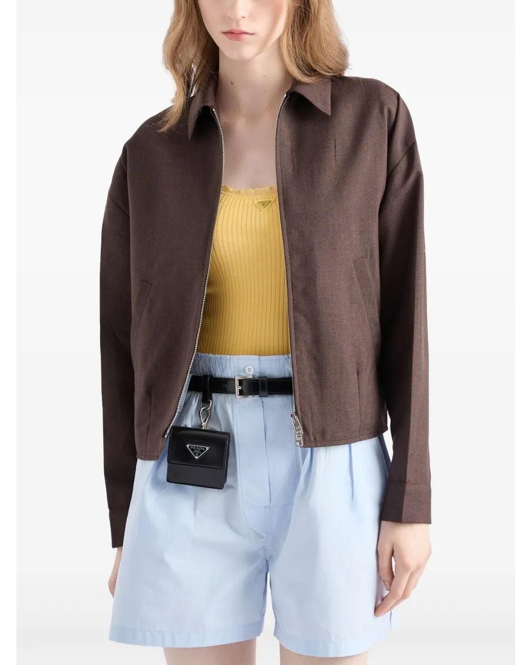 Bomber di Prada in Brown
