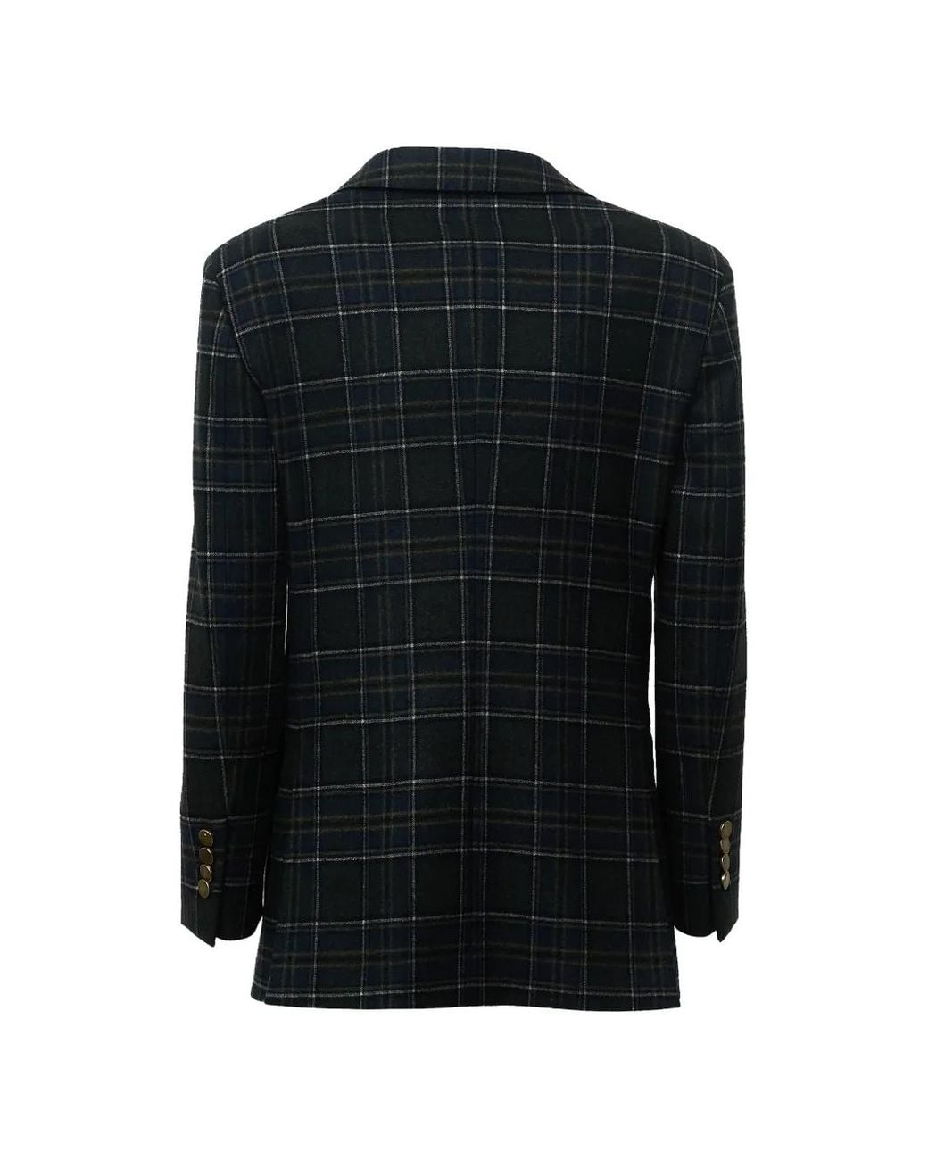 SAULINA Black Check-Pattern Blazer