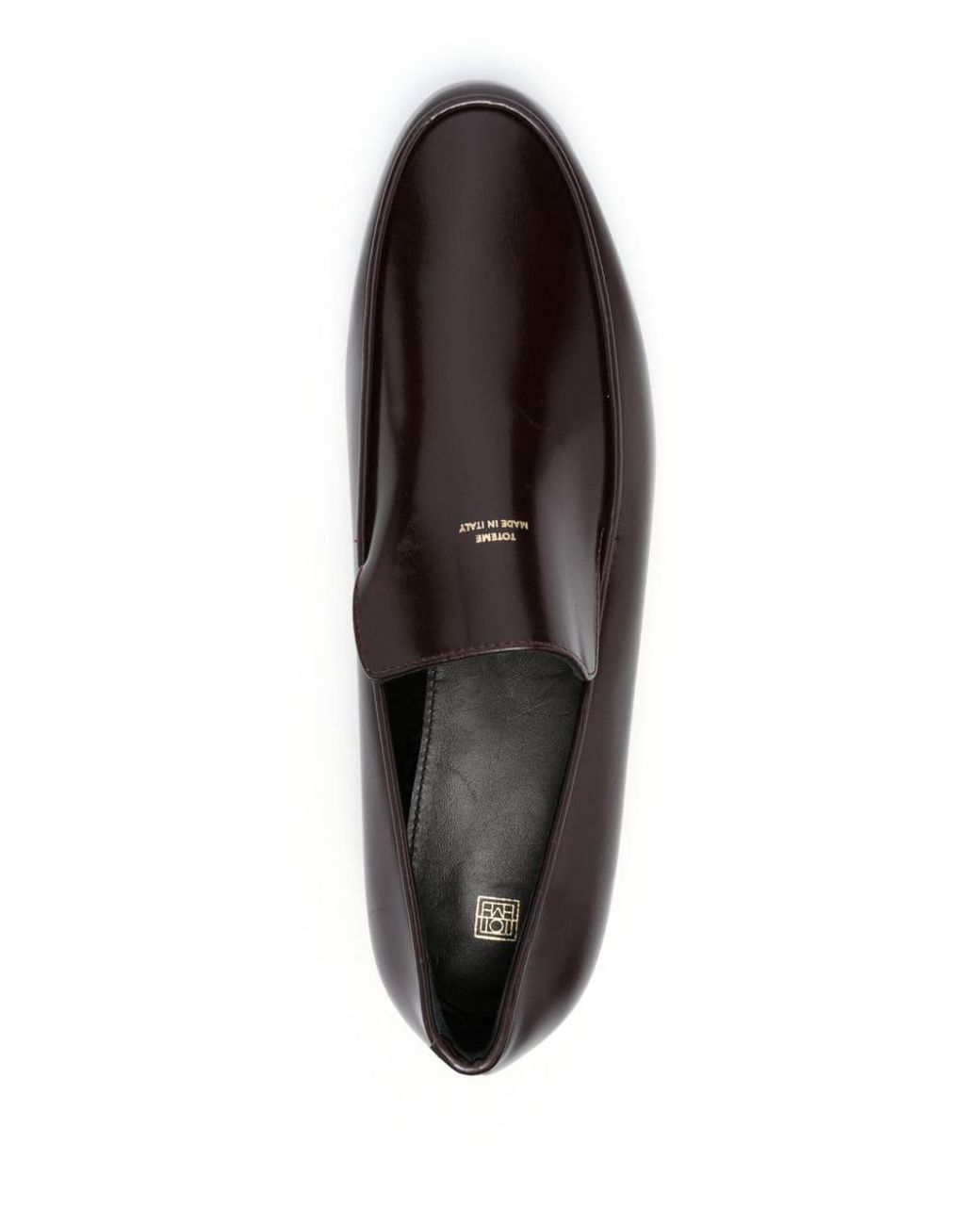 Totême Logo-embellished Leather Loafers in Black | Lyst