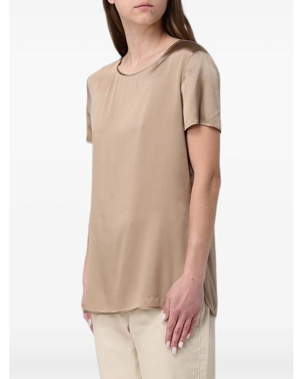 Max Mara Natural Haut À Manches Courtes
