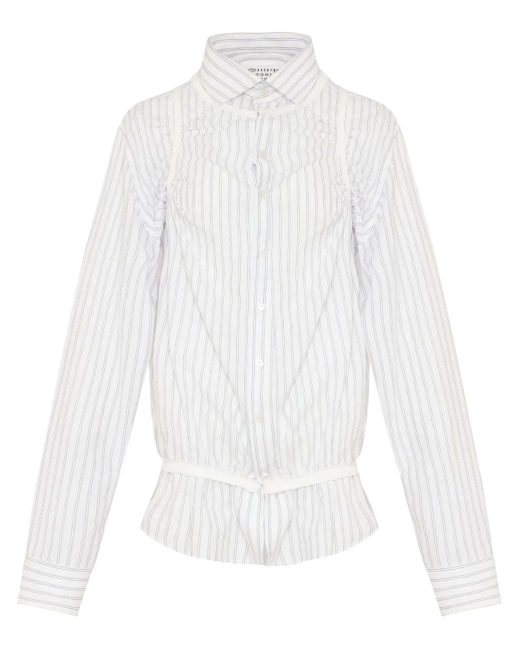 Maison Margiela White Striped Shirt
