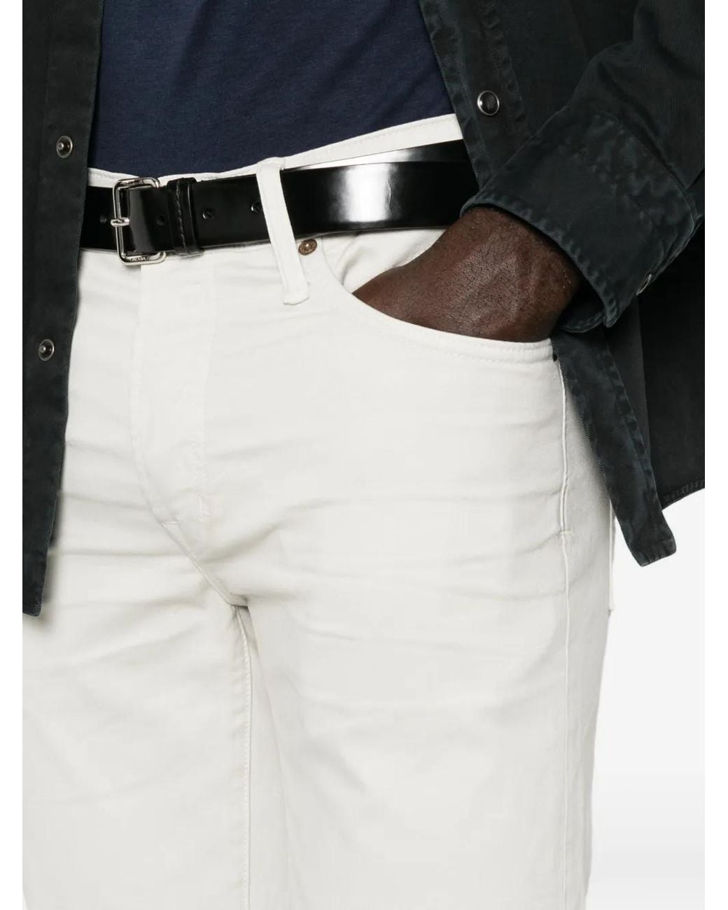 Tom Ford White Logo-Patch Trousers for men