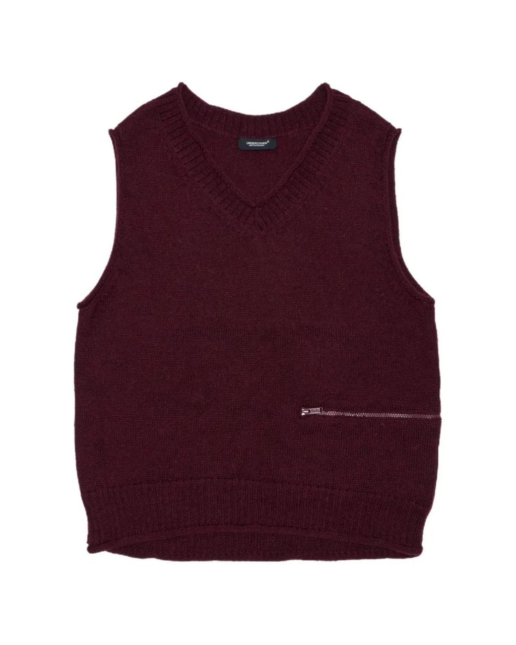 Undercover Purple Zip V-Neck Vest for men