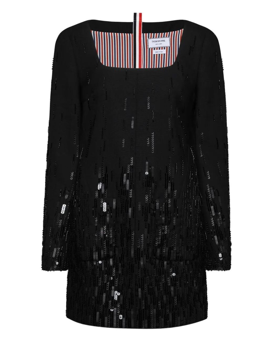 Robe Courte À Sequins Thom Browne en coloris Black