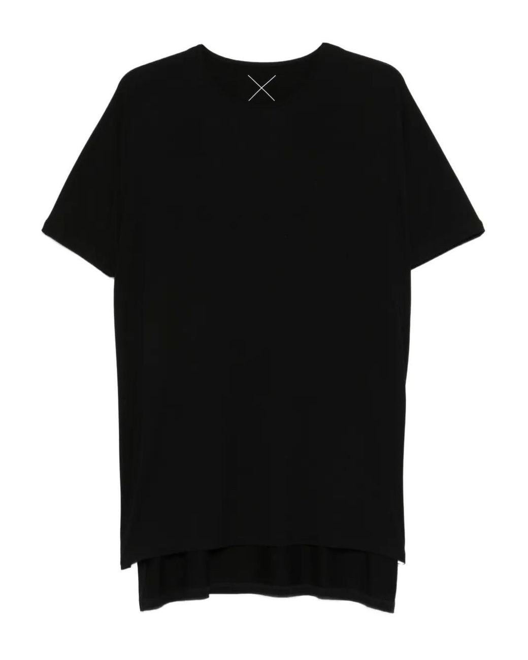 Nomen Nescio Black T-Shirt À Fentes Latérales
