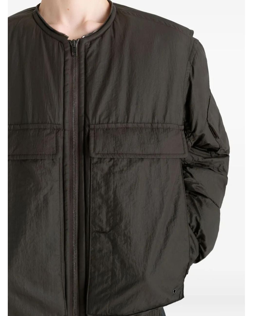 Lemaire Black Detachable-Collar Puffer Jacket