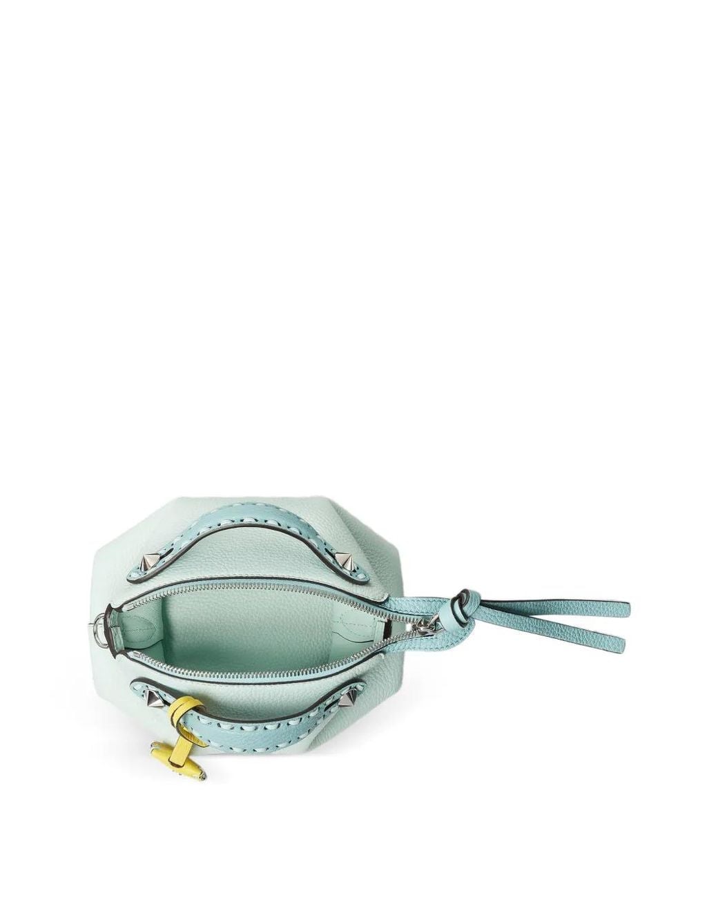 Fendi Blue Mini Sac À Main By The Way Selleria En Cuir Grainé