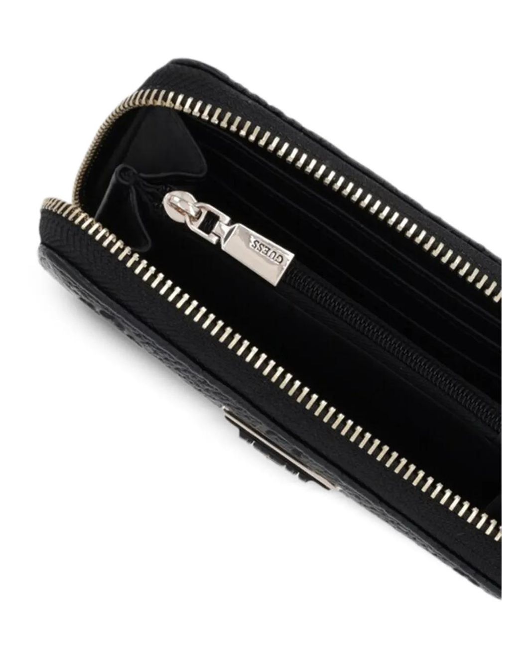 Guess Black Portefeuille Cresidia À Logo