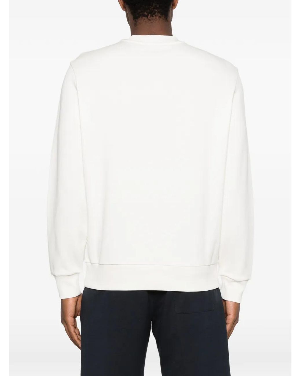 Moncler White Logo-Patch Sweatshirt for men