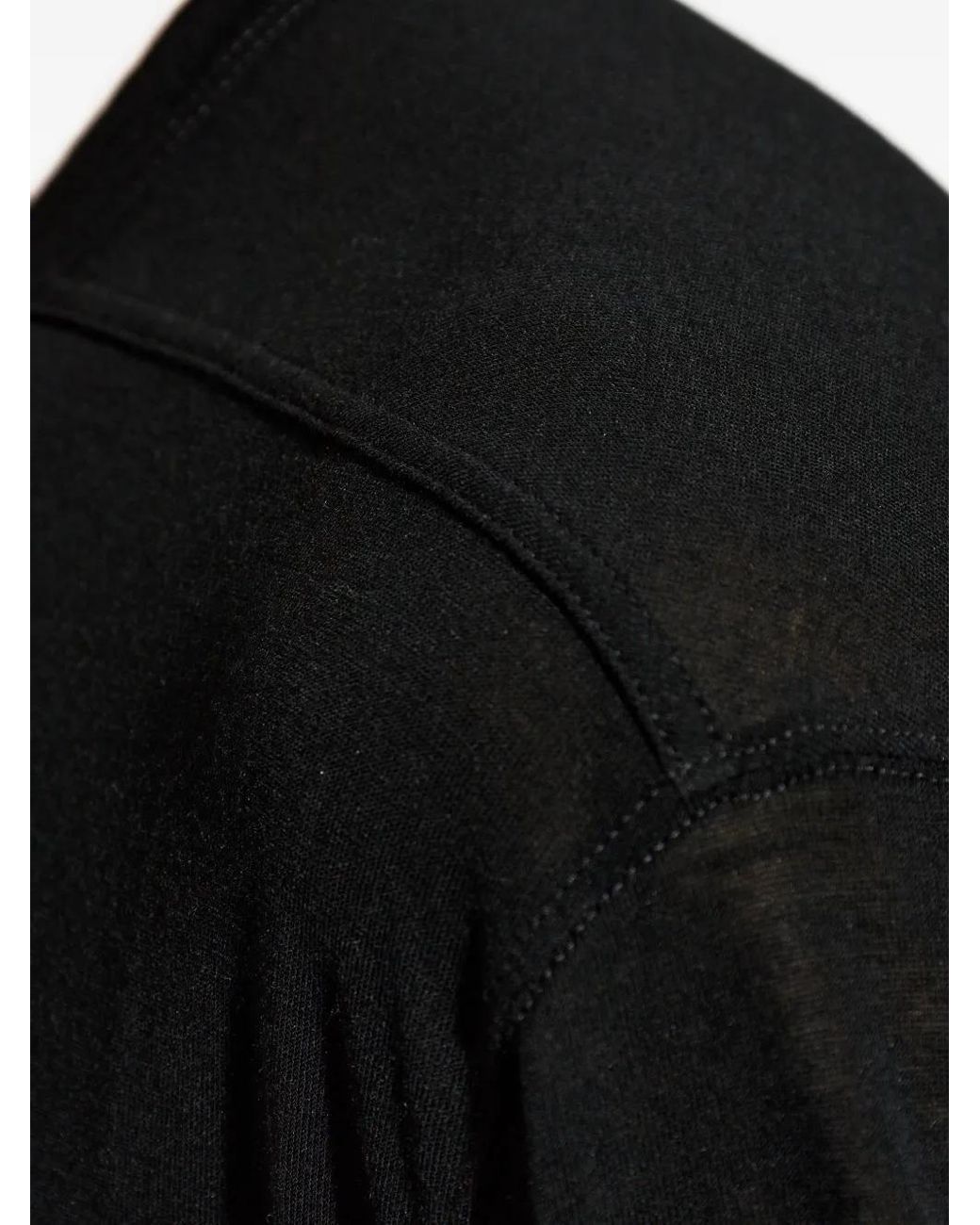 Rick Owens Black Shoulder-Seam T-Shirt for men