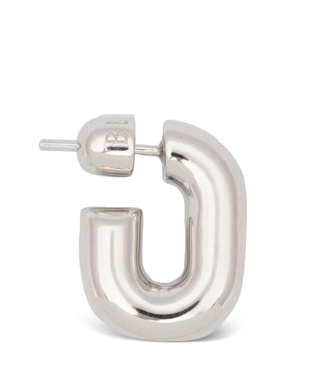 Maria Black White Forma Small Hoop Earrings