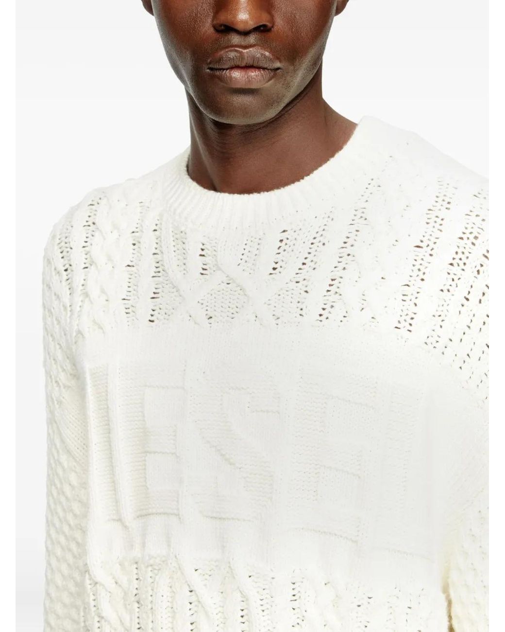 DIESEL White Sweaters for men