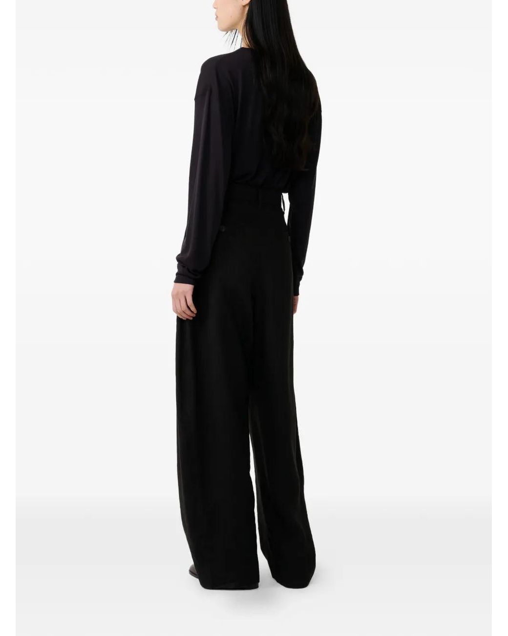 Studio Nicholson Black Chatto Belt Palazzo Pants