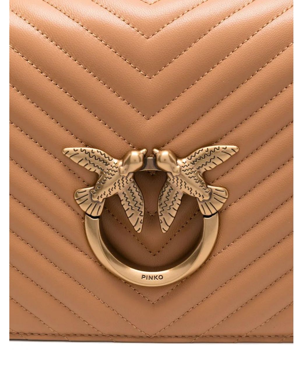 Pinko Brown Love Click Bag