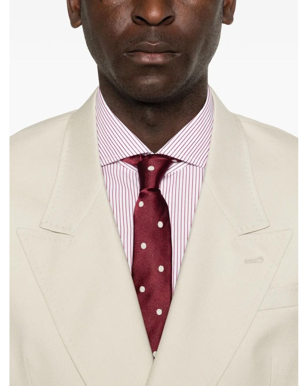 Reveres 1949 White Double-Breasted Suit for men