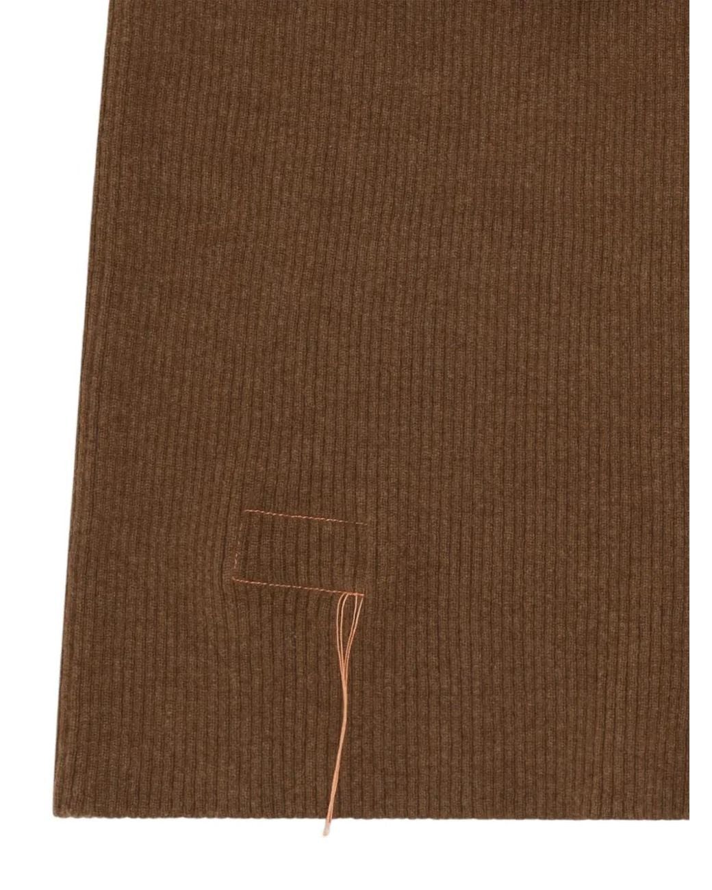 Fortela Brown Aurelie Ribbed-Knit Maxi Dress