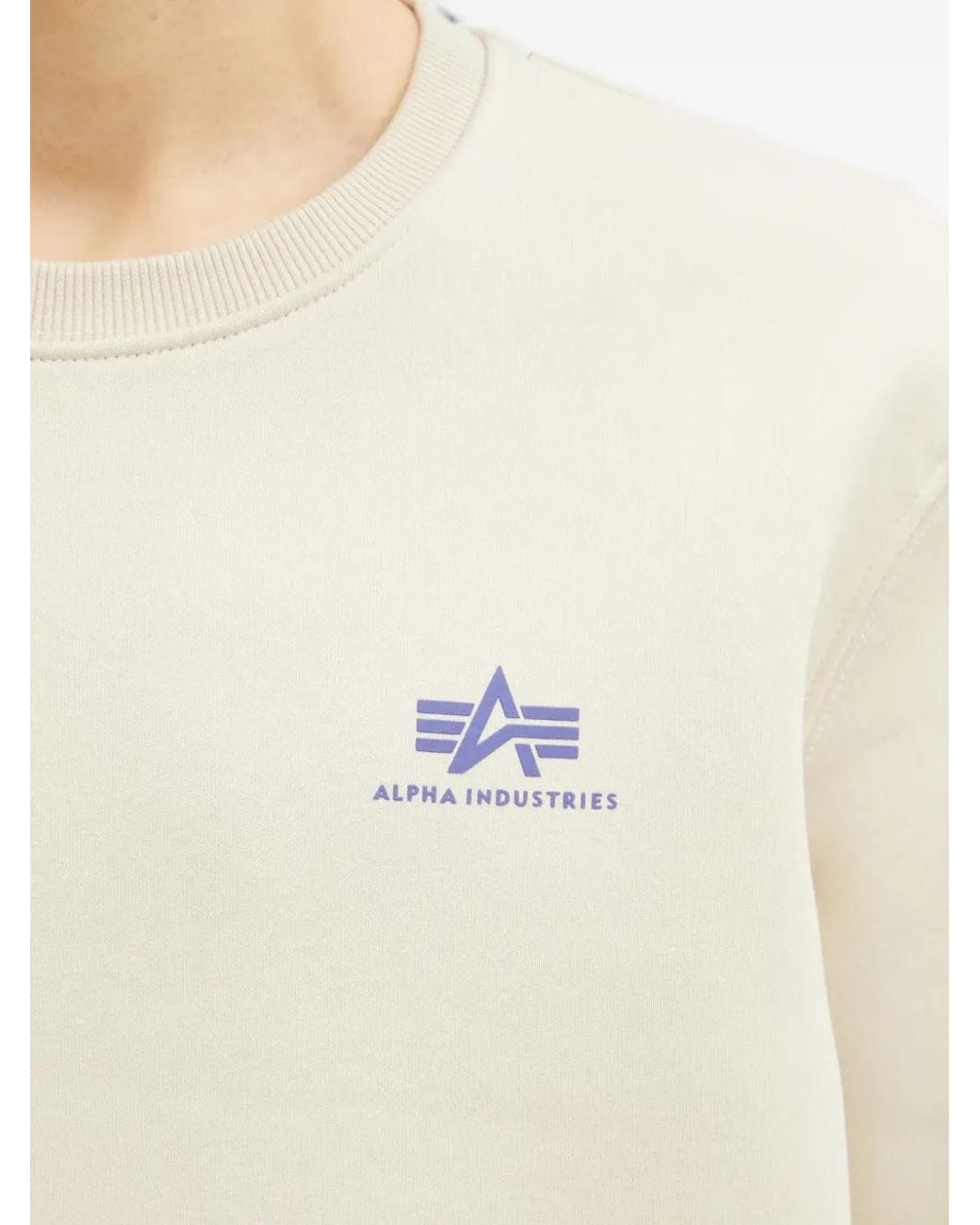 Alpha Industries Natural Logo-Patch Sweatshirt for men