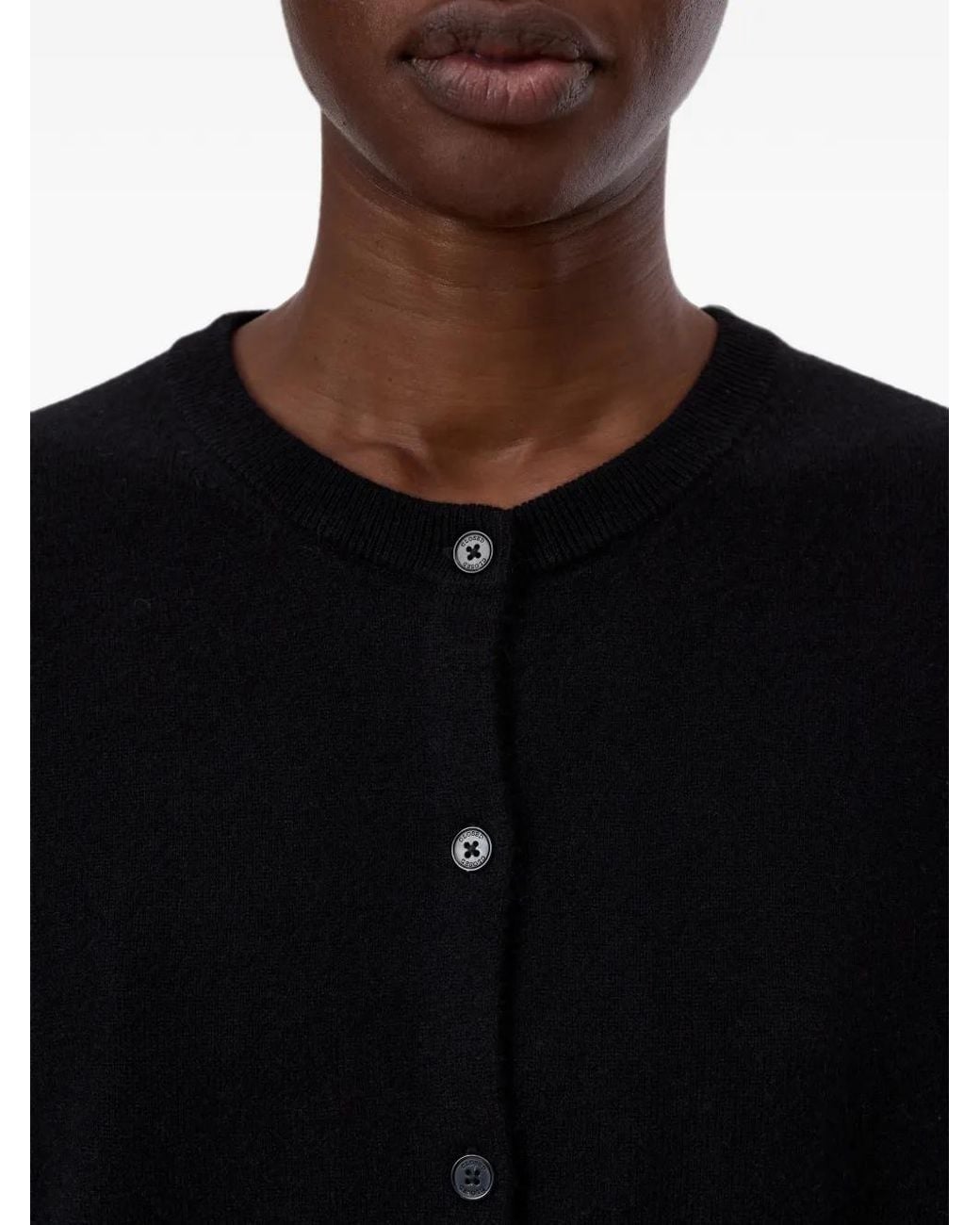 Closed Black Crew-Neck Long-Sleeve Cardigan