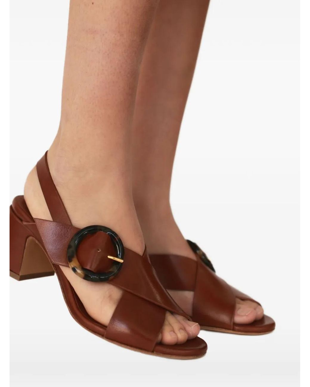Madison Maison Brown Sandales À Détail De Boucle