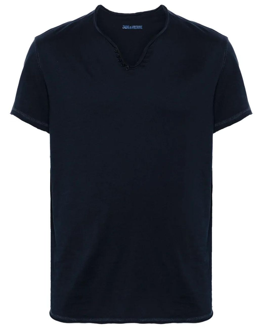 Zadig & Voltaire Blue Monastir Henley T-Shirt for men