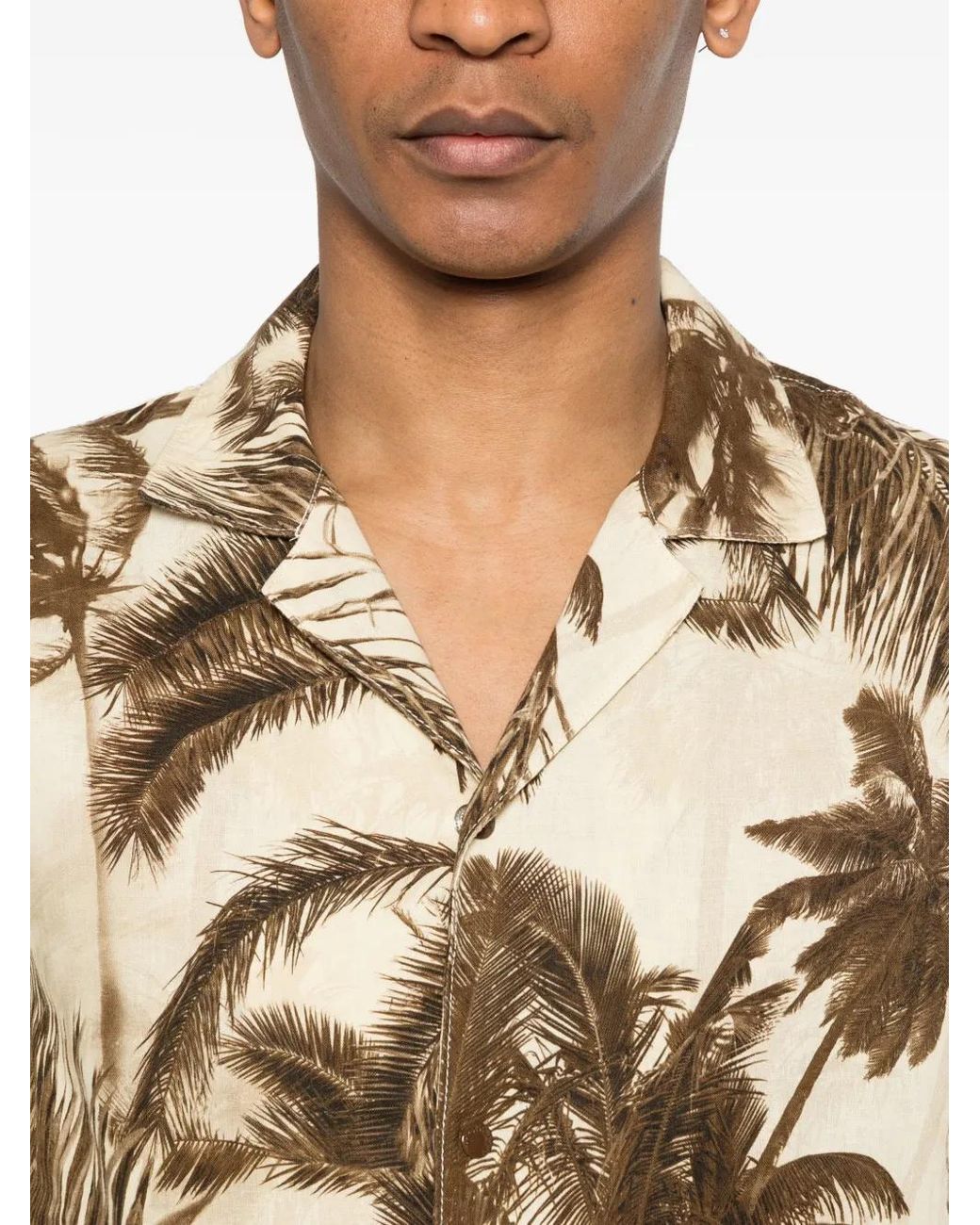 Moncler Metallic Graphic-Print Shirt for men