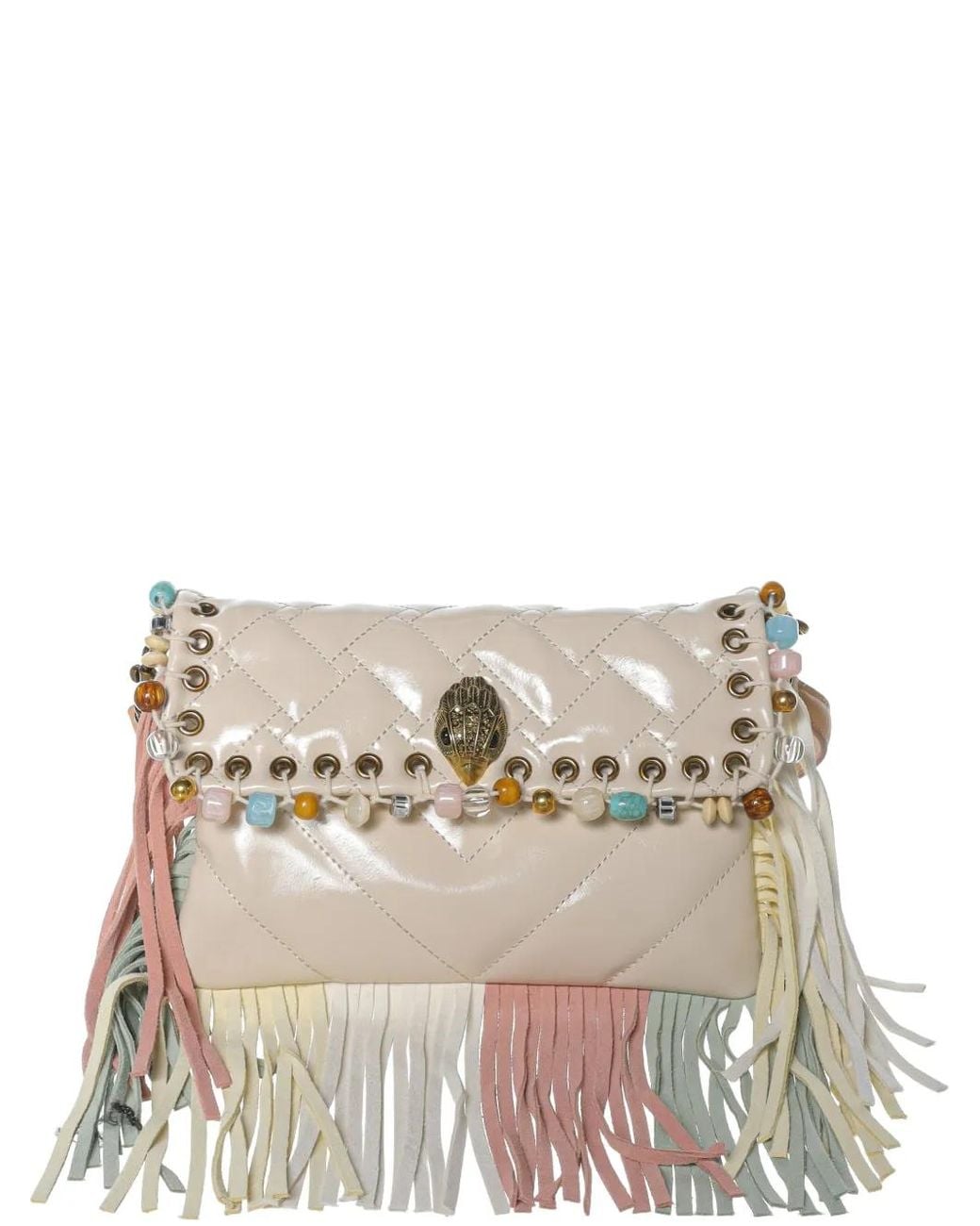 Kurt Geiger Natural Oxford Fringed Shoulder Bag
