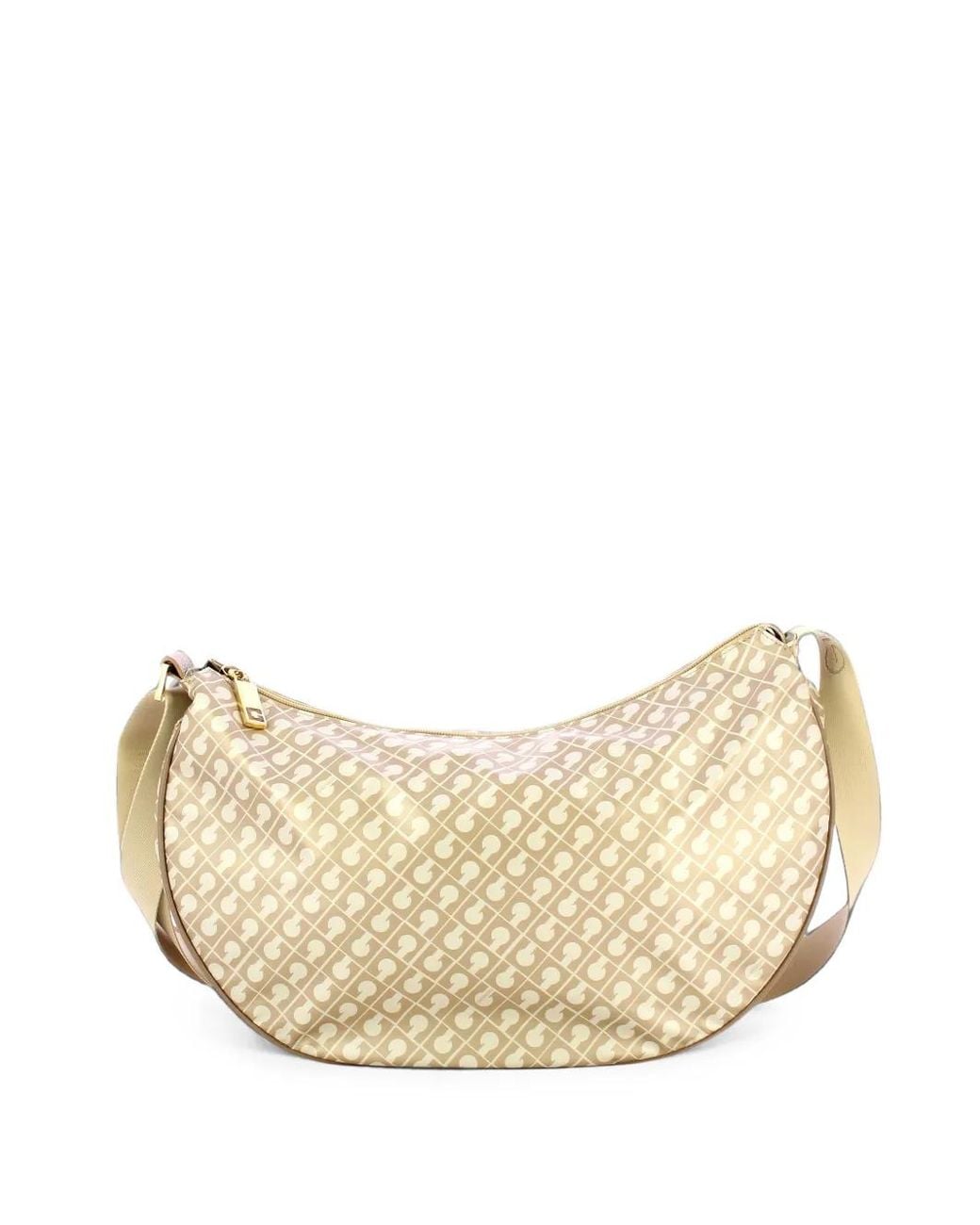 Gherardini Natural Small Monogram-Print Shoulder Bag