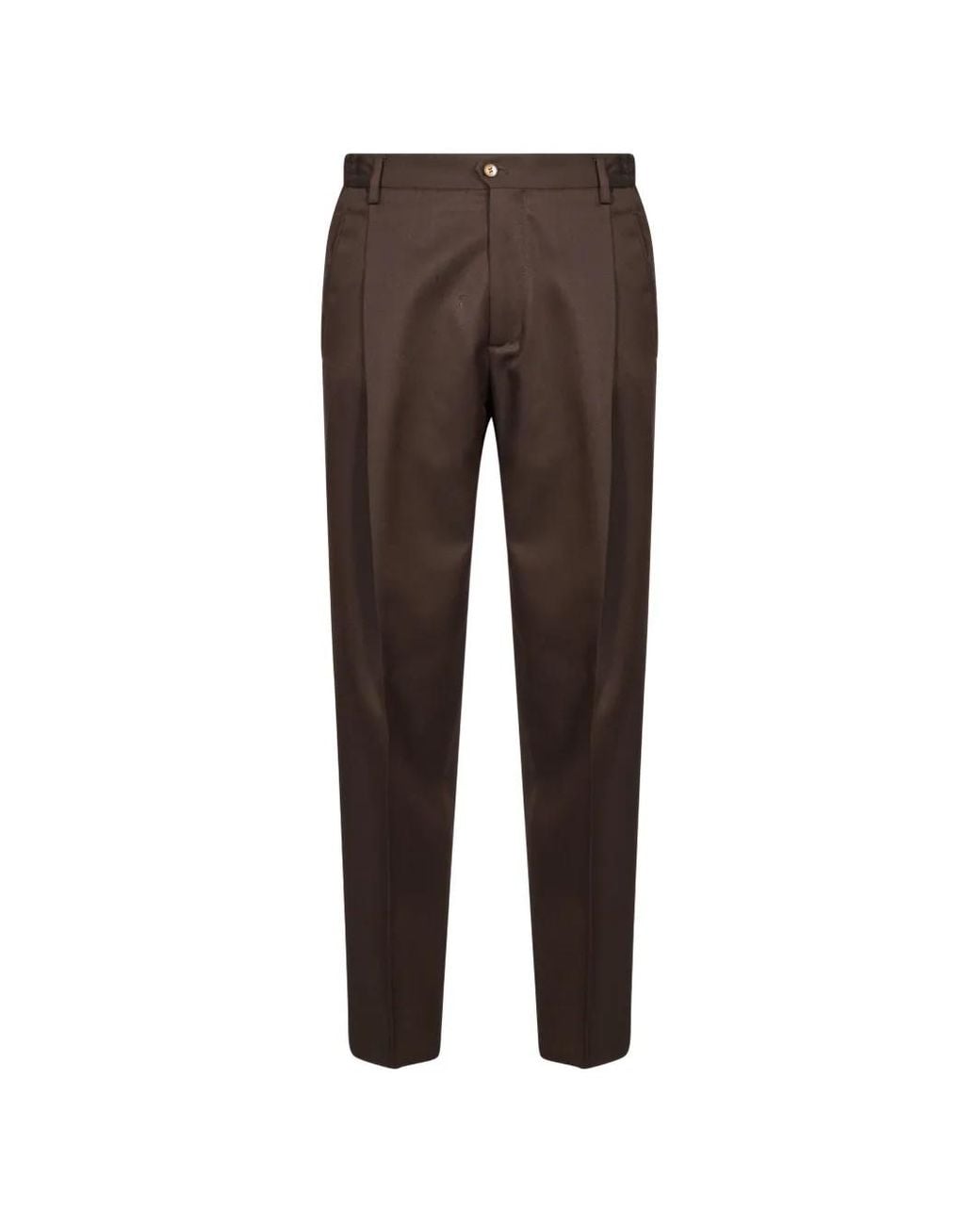 Briglia 1949 Brown Manhattan Pleated Tailored Trousers for men