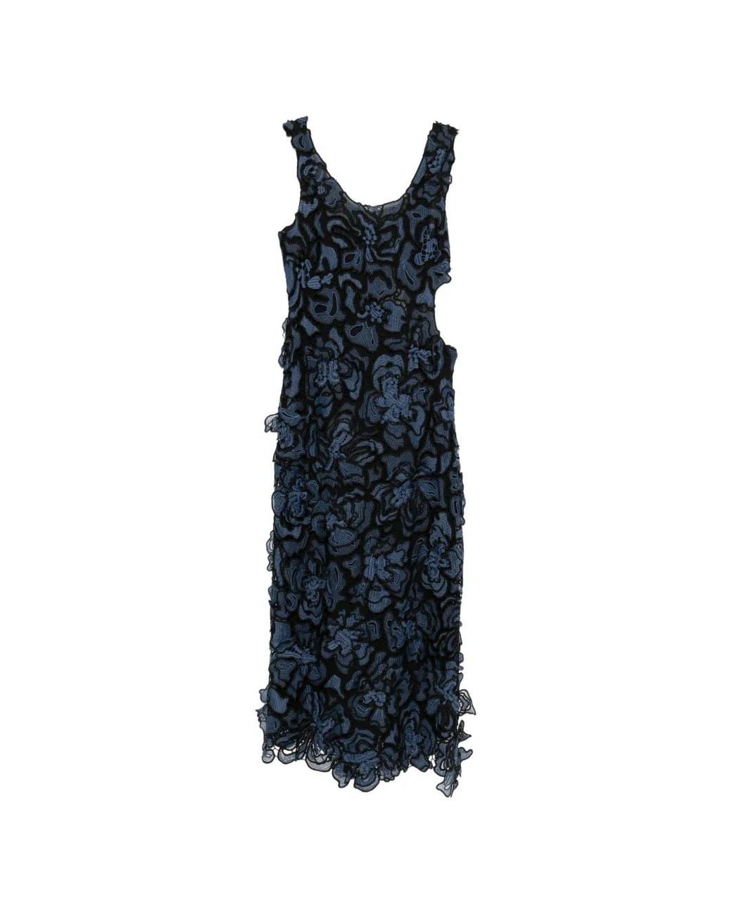Jonathan Simkhai Blue Corinna Lace Midi Dress