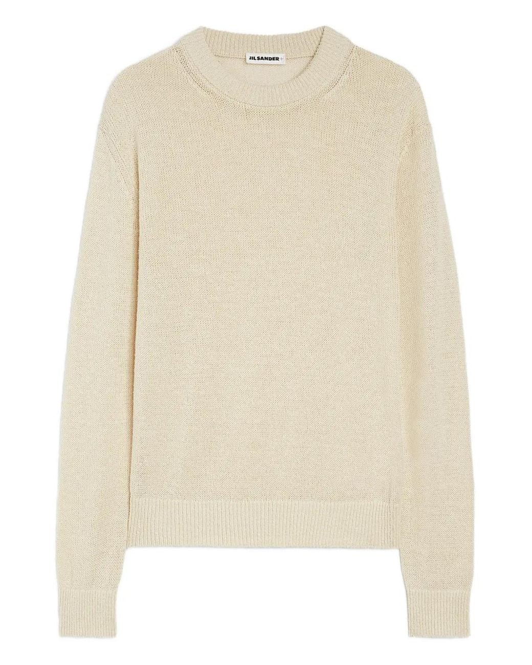 Jil Sander Natural Chunky-Knit Silk Sweatshirt for men
