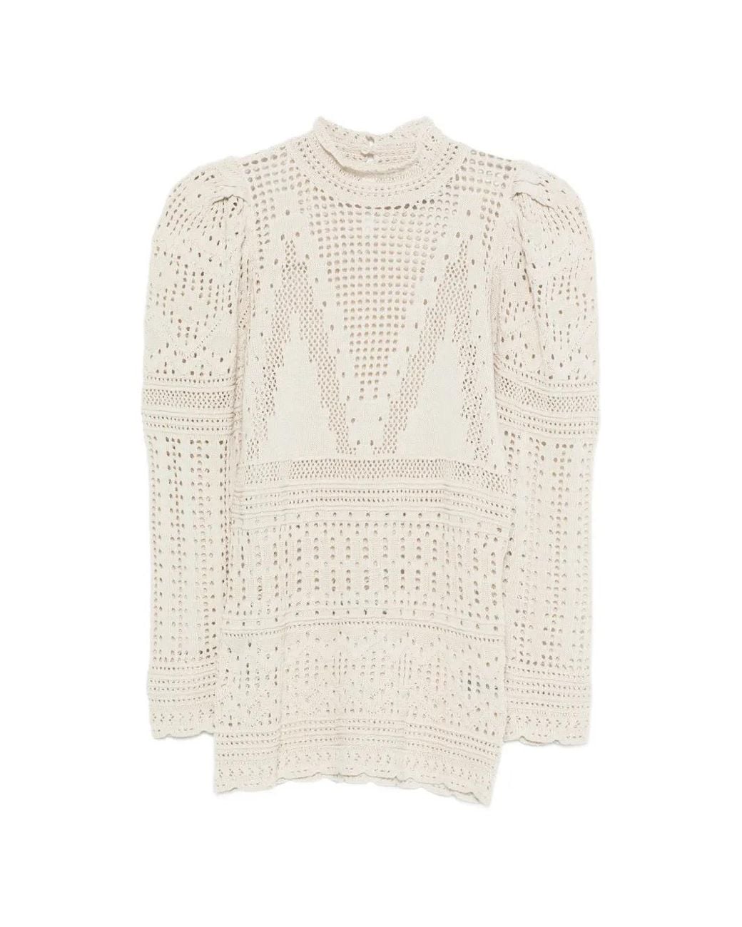 Isabel Marant White Dahara Cotton Blend Top