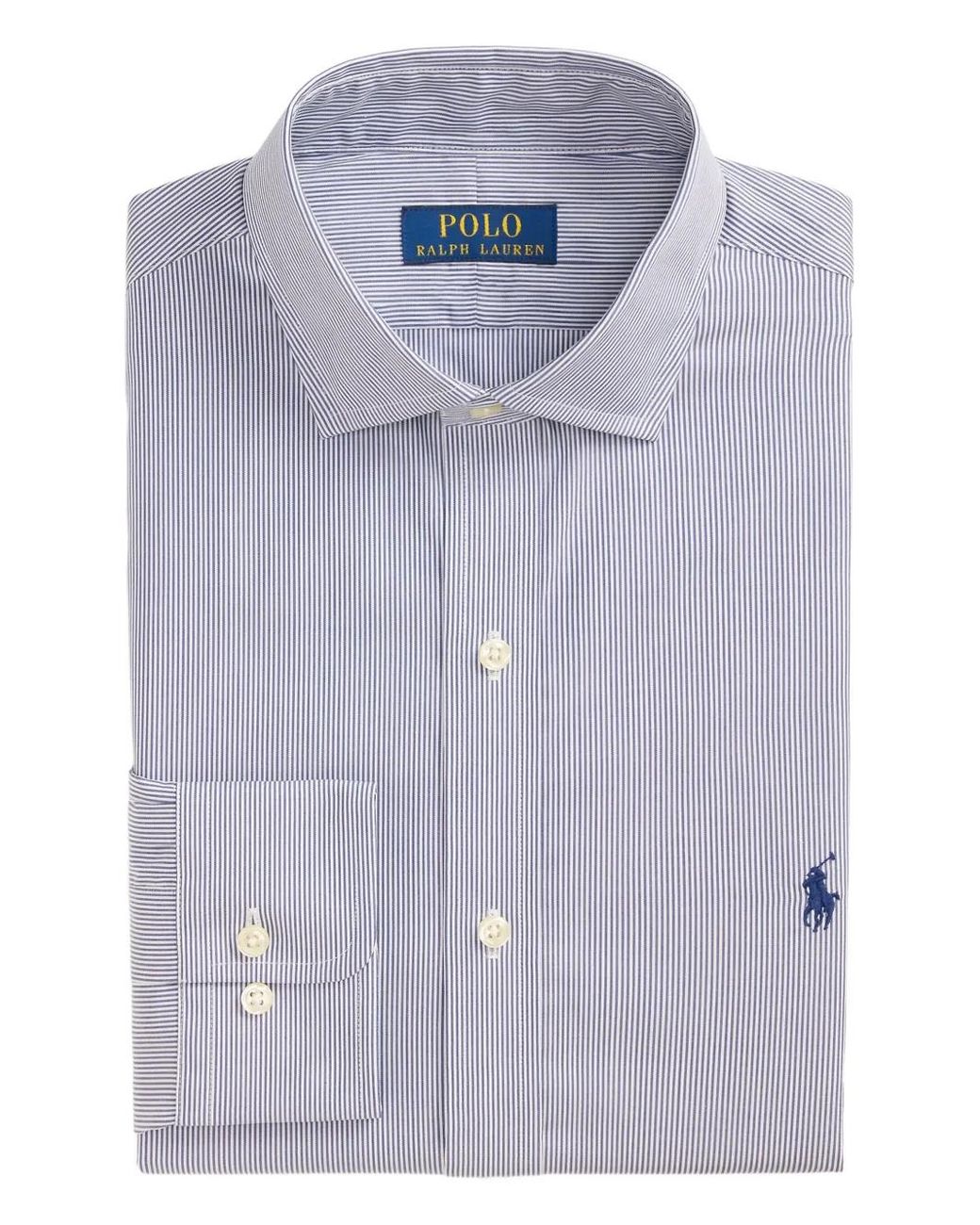 Polo Ralph Lauren Striped Long-Sleeve Shirt in Blue for Men | Lyst