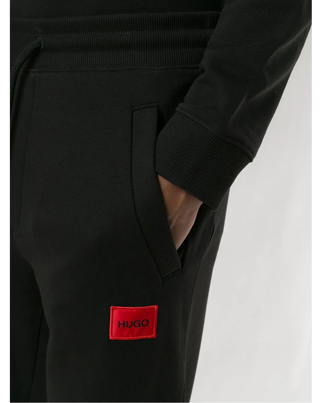 Boss Black Hugo Logo Patch Sweatpants for men