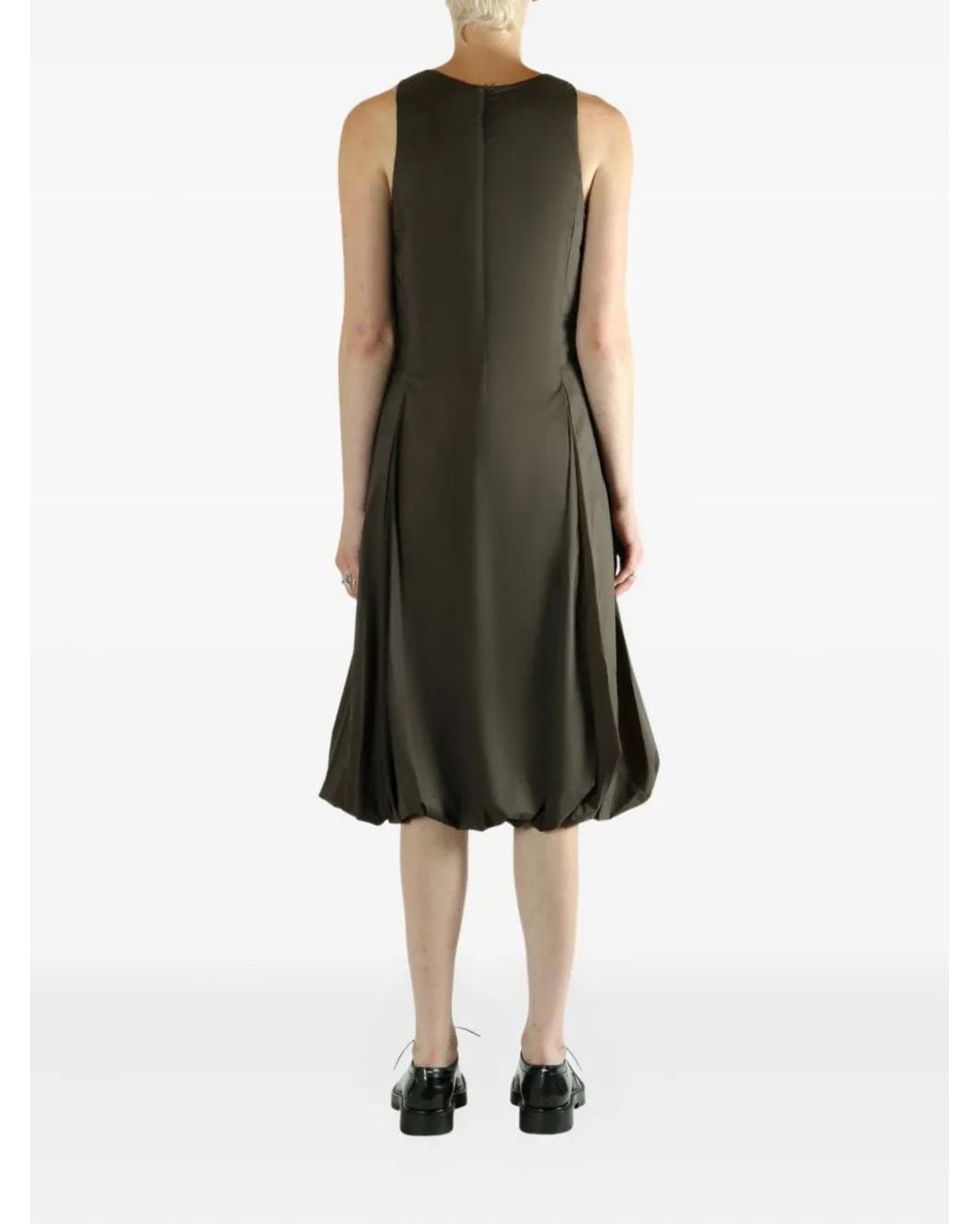 Amomento Green Gathered Midi Dress