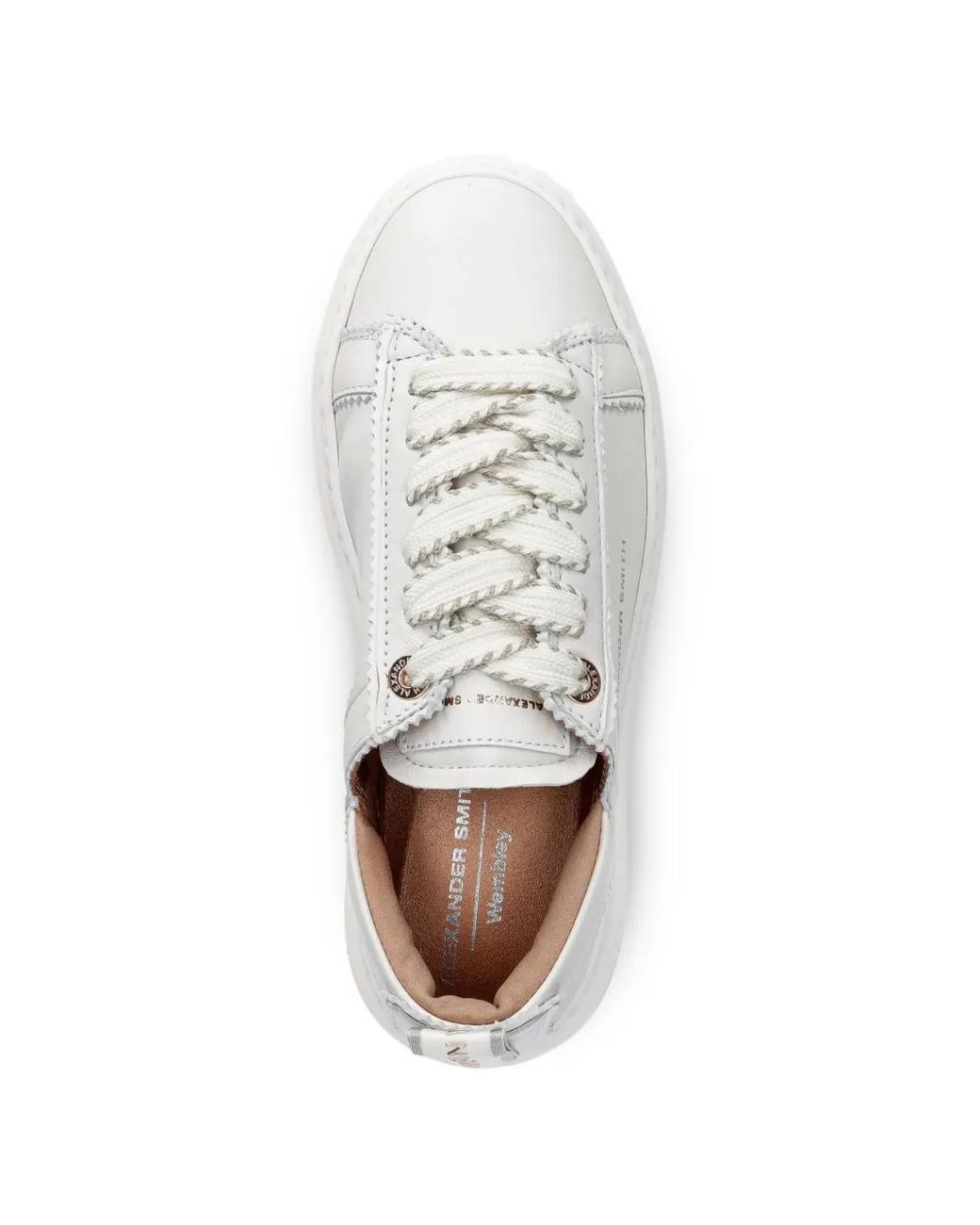 Alexander Smith White Wembley Laced Sneakers