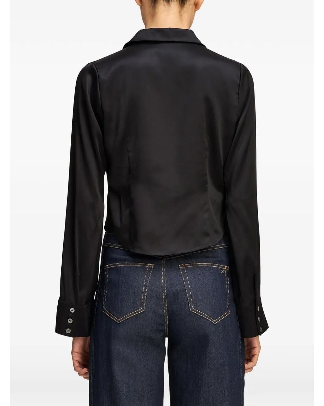 Cinq À Sept Black Petra Silk Shirt